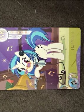 Vinyl Scratch/My Little Pony Character Card - Blue & White